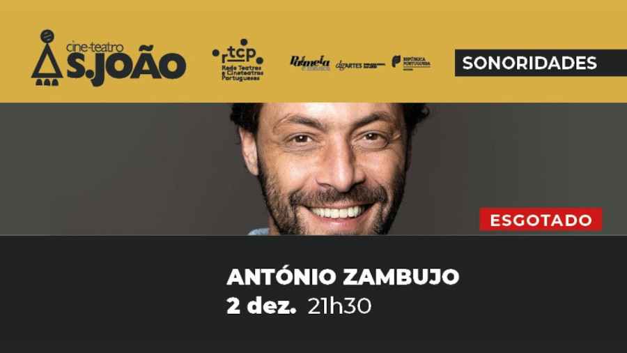 António Zambujo atua no Cine-Teatro S. João com lotação esgotada